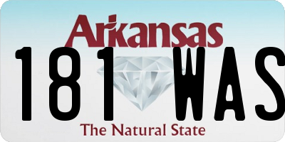AR license plate 181WAS