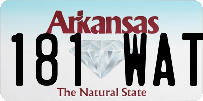 AR license plate 181WAT