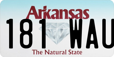 AR license plate 181WAU