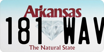 AR license plate 181WAV