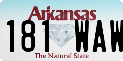 AR license plate 181WAW