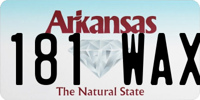 AR license plate 181WAX