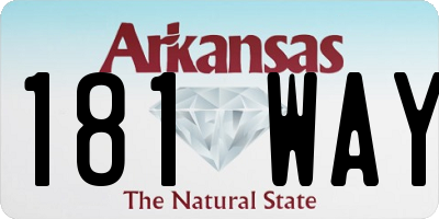 AR license plate 181WAY