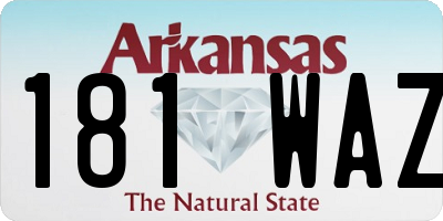 AR license plate 181WAZ