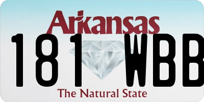 AR license plate 181WBB