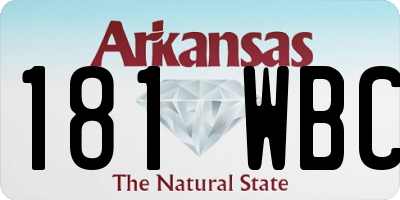 AR license plate 181WBC