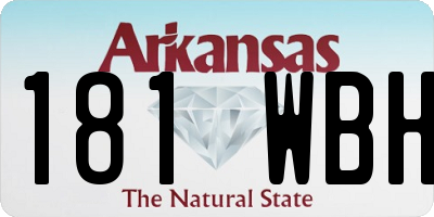 AR license plate 181WBH