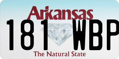 AR license plate 181WBP