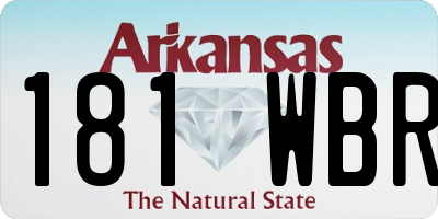 AR license plate 181WBR