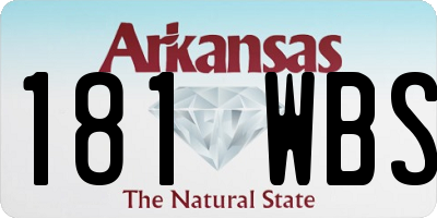 AR license plate 181WBS