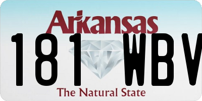 AR license plate 181WBV