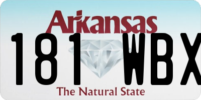 AR license plate 181WBX