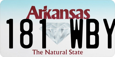 AR license plate 181WBY