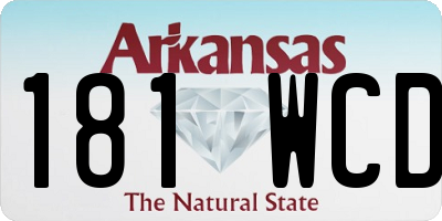 AR license plate 181WCD