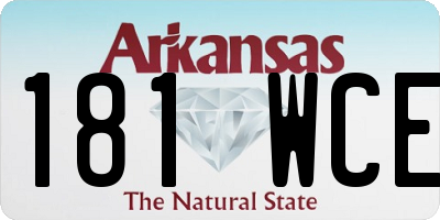 AR license plate 181WCE