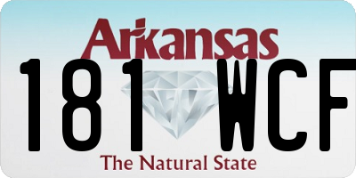 AR license plate 181WCF