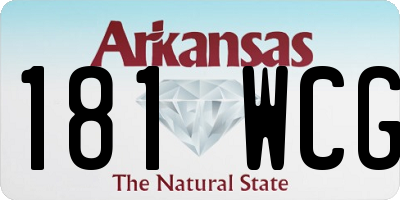 AR license plate 181WCG