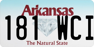 AR license plate 181WCI