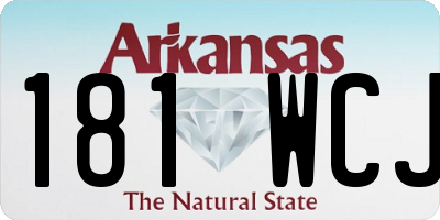 AR license plate 181WCJ