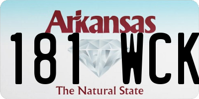 AR license plate 181WCK