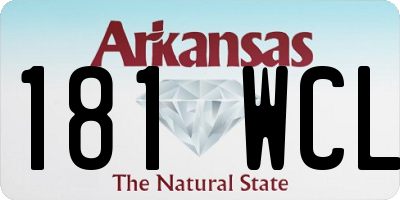 AR license plate 181WCL