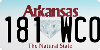 AR license plate 181WCO