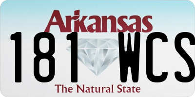 AR license plate 181WCS