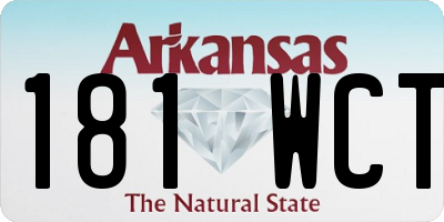 AR license plate 181WCT