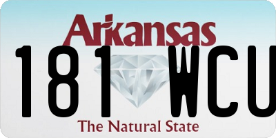 AR license plate 181WCU