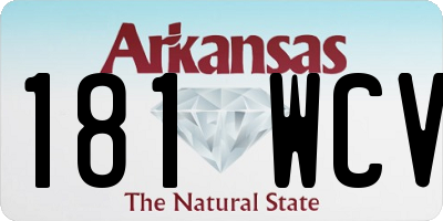 AR license plate 181WCV