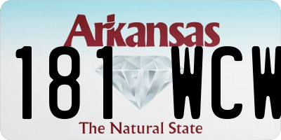 AR license plate 181WCW