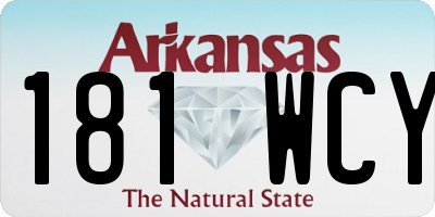 AR license plate 181WCY
