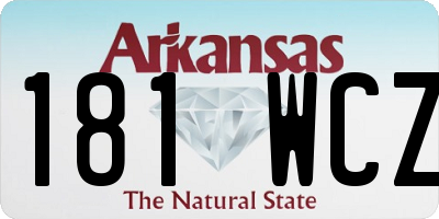 AR license plate 181WCZ