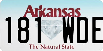 AR license plate 181WDE