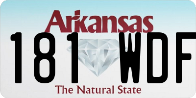 AR license plate 181WDF