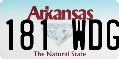 AR license plate 181WDG
