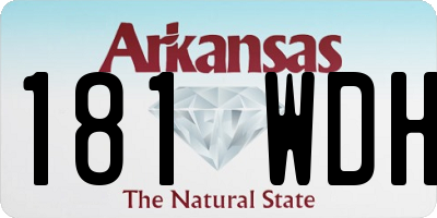 AR license plate 181WDH