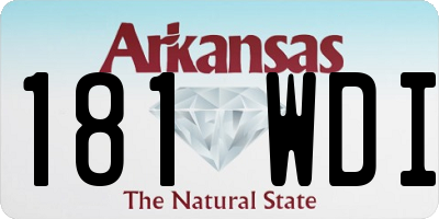 AR license plate 181WDI