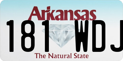 AR license plate 181WDJ
