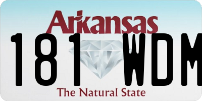 AR license plate 181WDM