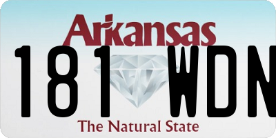 AR license plate 181WDN