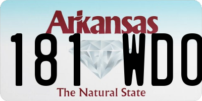 AR license plate 181WDO