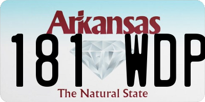 AR license plate 181WDP