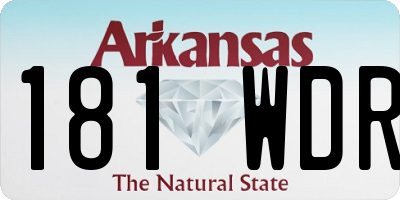 AR license plate 181WDR