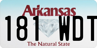 AR license plate 181WDT