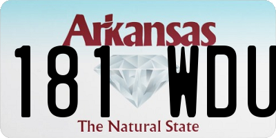 AR license plate 181WDU