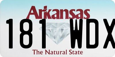 AR license plate 181WDX