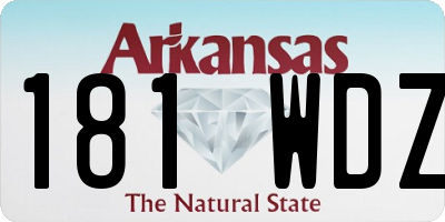 AR license plate 181WDZ