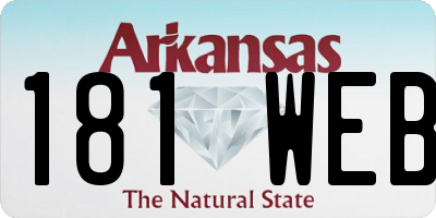 AR license plate 181WEB