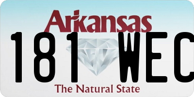 AR license plate 181WEC